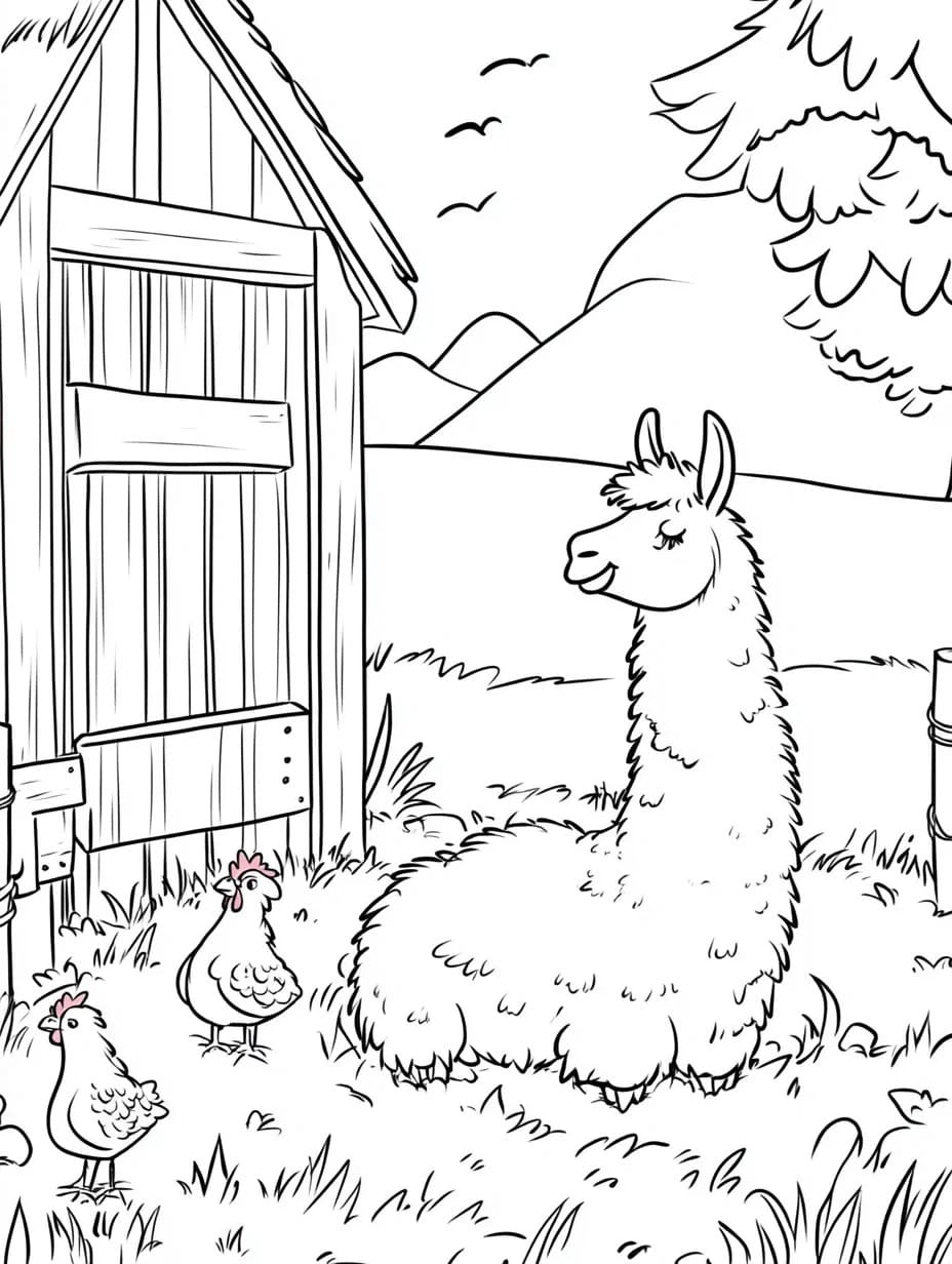 Dibujo gratuito Llama #217830 de la coleccion Animales para imprimir