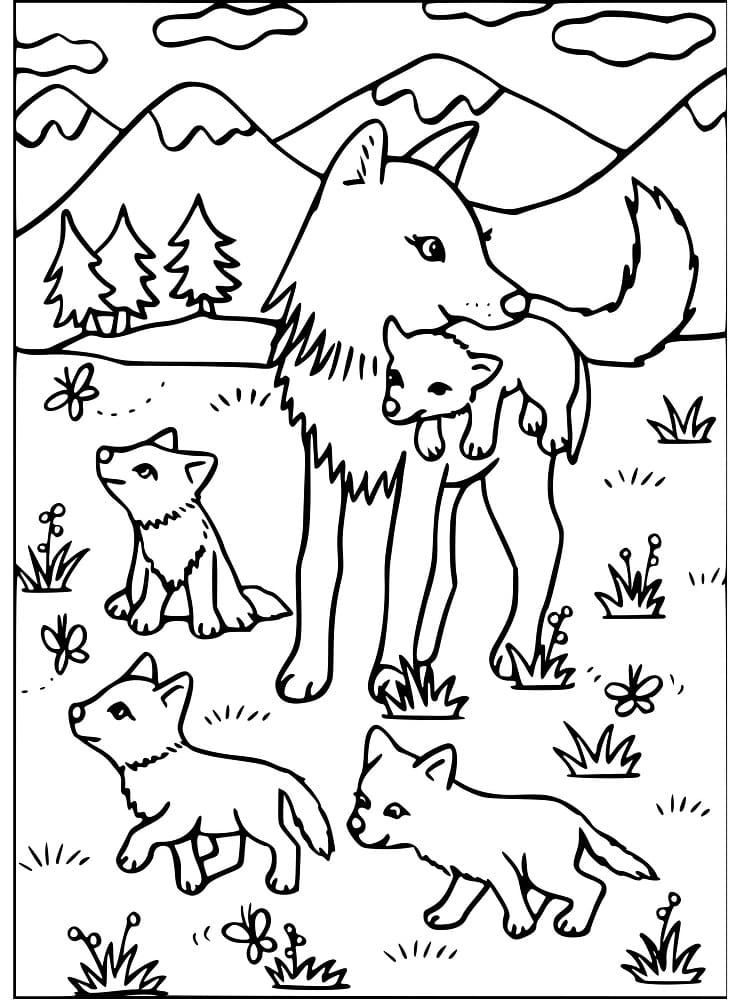Dibujo gratuito Lobo #175237 de la coleccion Animales para imprimir