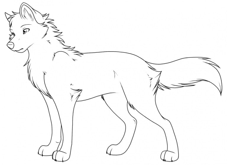 Dibujo gratuito Lobo #175254 de la coleccion Animales para imprimir