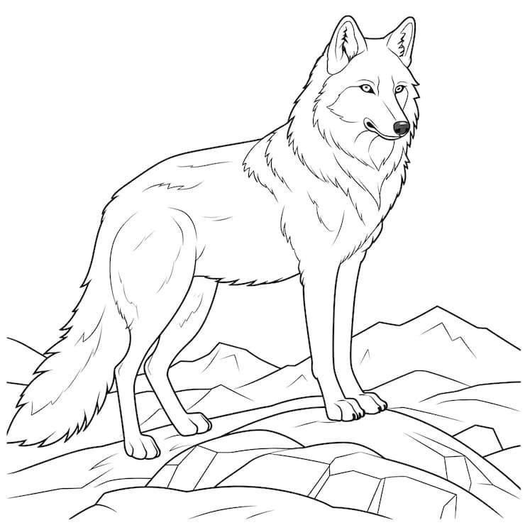 Dibujo gratuito Lobo #215493 de la coleccion Animales para imprimir
