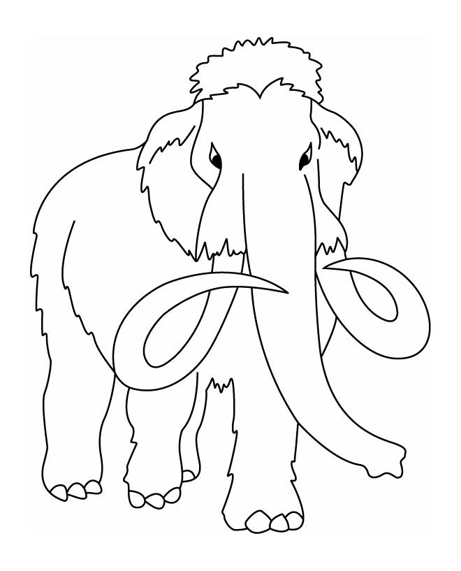 Dibujos de Mamut (Animales) para colorear – Páginas imprimibles gratis