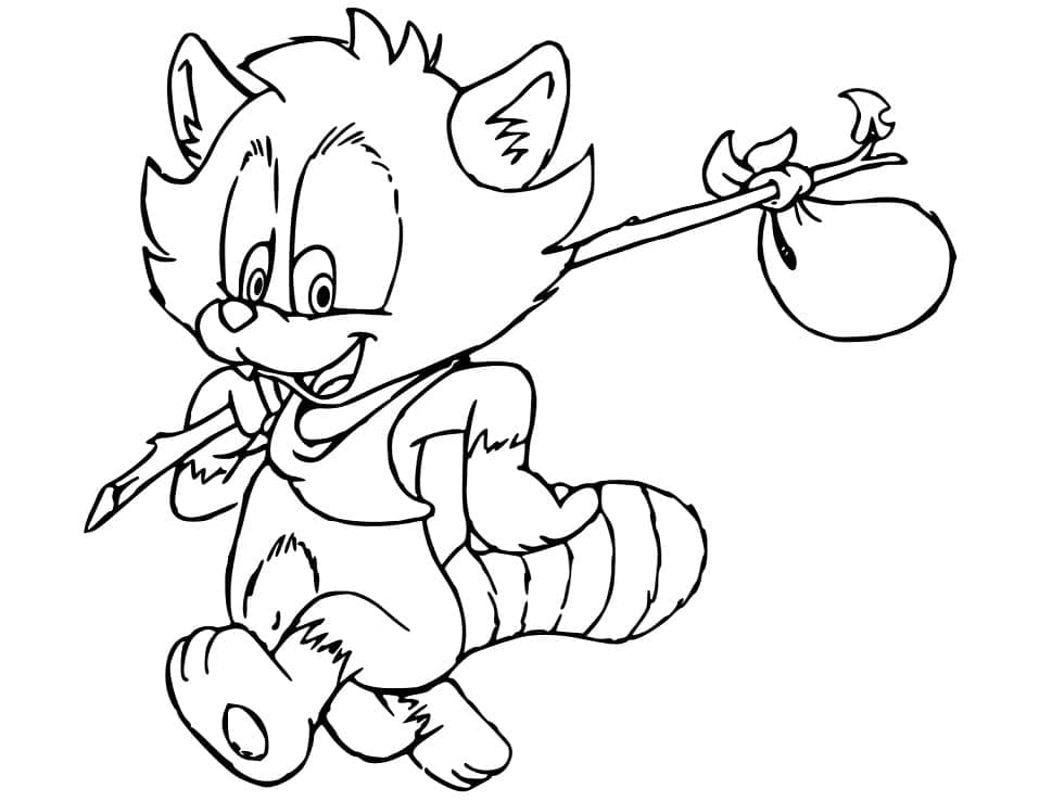 Dibujo gratuito Mapache #208509 de la coleccion Animales para imprimir
