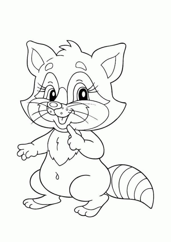 Dibujo gratuito Mapache #208517 de la coleccion Animales para imprimir