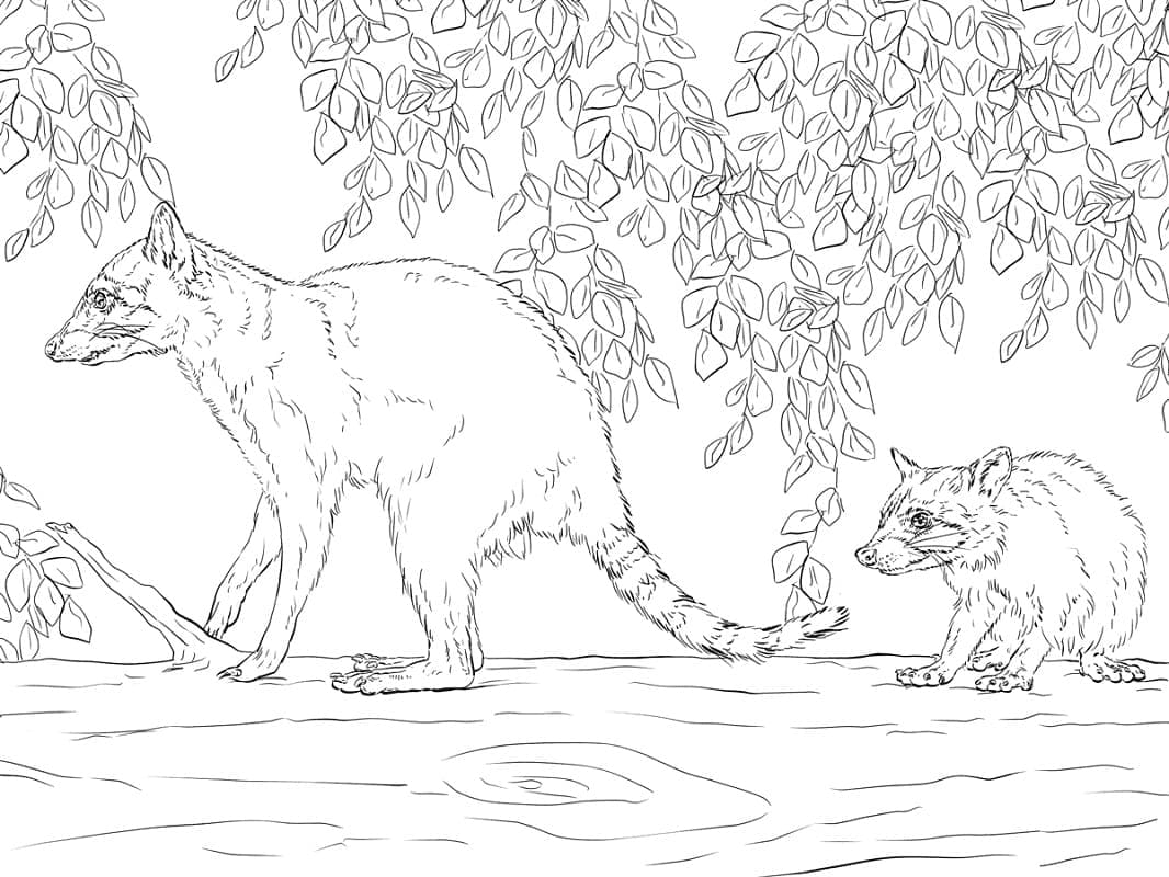 Dibujo gratuito Mapache #208530 de la coleccion Animales para imprimir