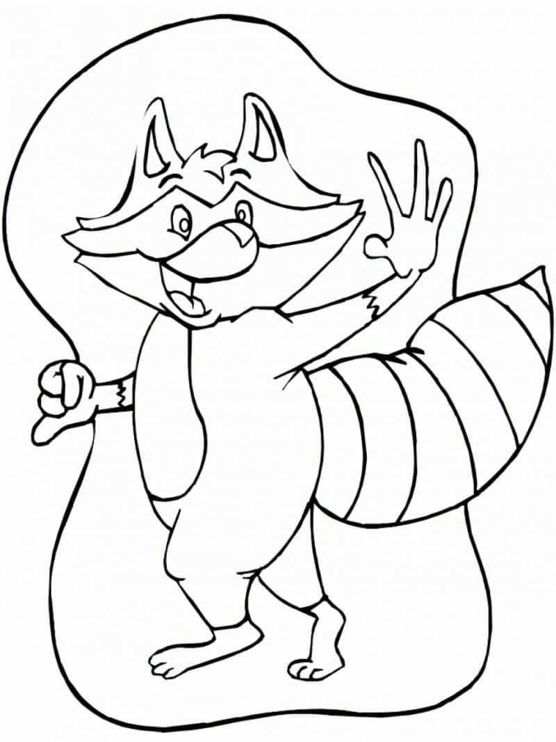 Dibujo gratuito Mapache #208534 de la coleccion Animales para imprimir