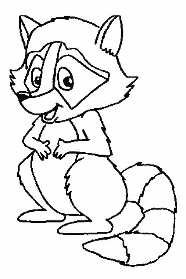 Dibujo para colorear: Mapache (Animales) #208536 - Dibujos para Colorear e Imprimir Gratis