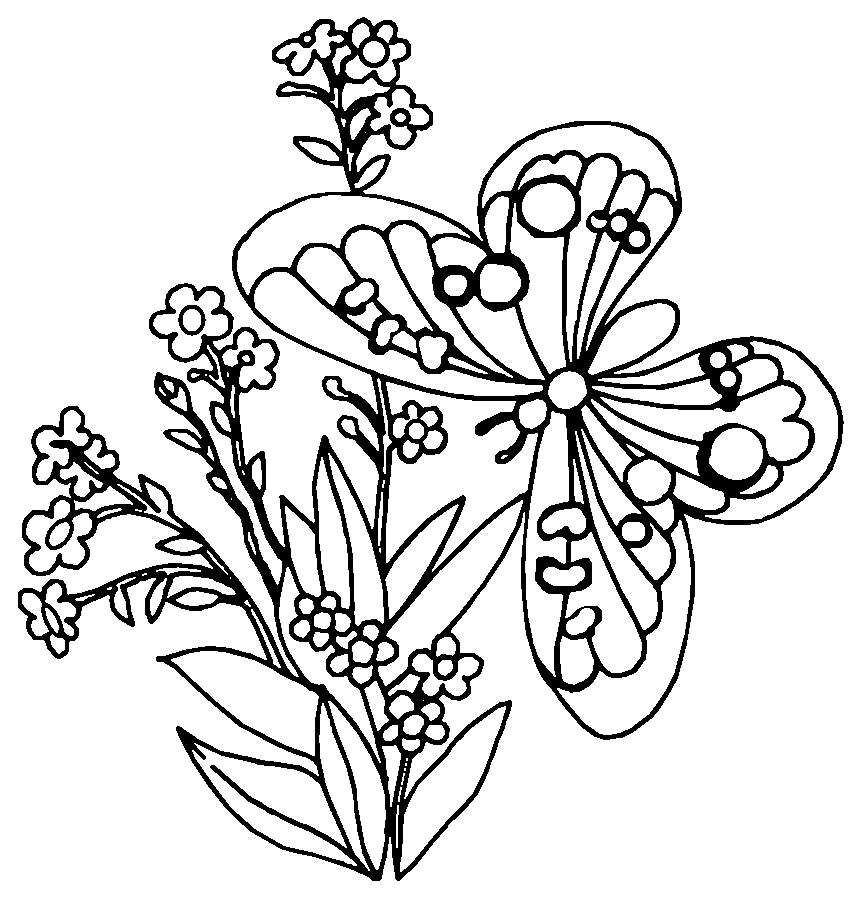 Dibujo para colorear: Mariposa (Animales) #15668 - Dibujos para Colorear e Imprimir Gratis