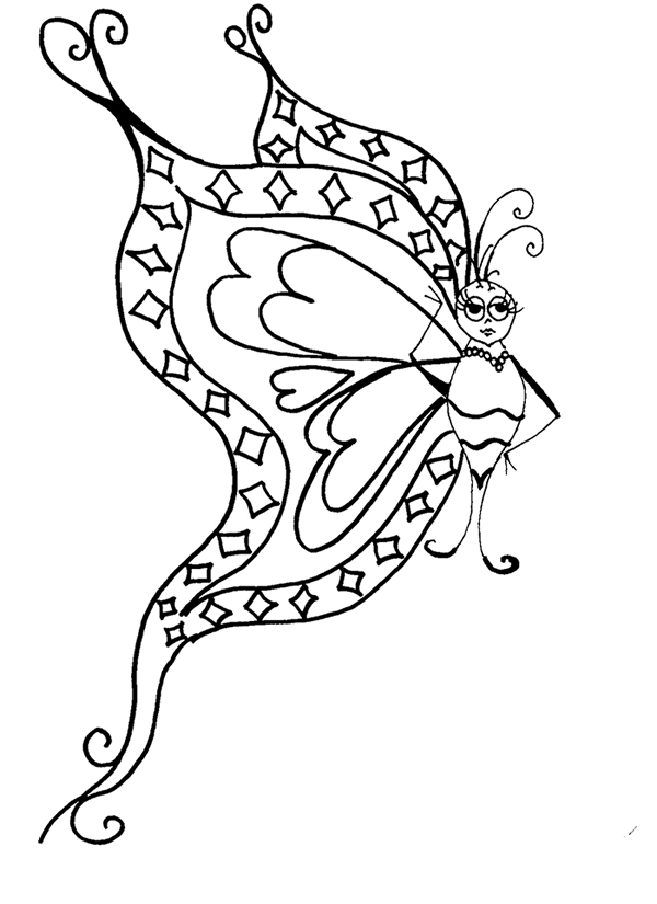 Dibujo para colorear: Mariposa (Animales) #15766 - Dibujos para Colorear e Imprimir Gratis