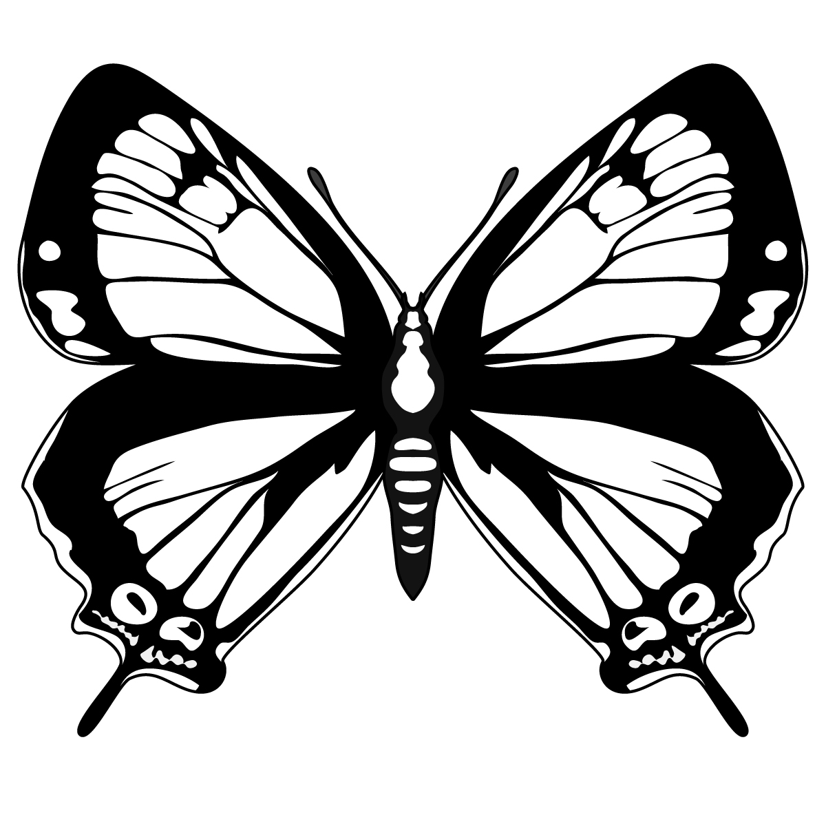 Dibujo para colorear: Mariposa (Animales) #15827 - Dibujos para Colorear e Imprimir Gratis