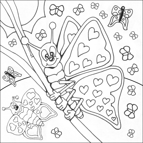 Dibujo para colorear: Mariposa (Animales) #15859 - Dibujos para Colorear e Imprimir Gratis