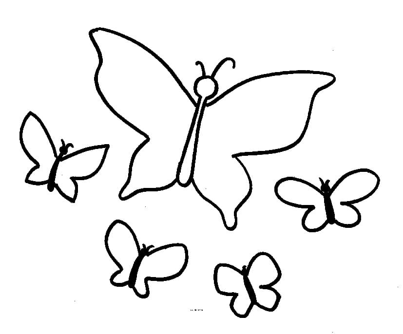 Dibujo gratuito Mariposa #175114 de la coleccion Animales para imprimir