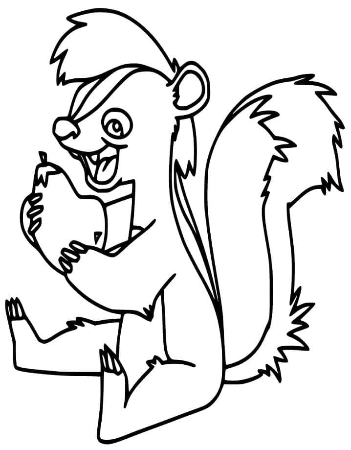 Dibujo gratuito Mofeta #205289 de la coleccion Animales para imprimir