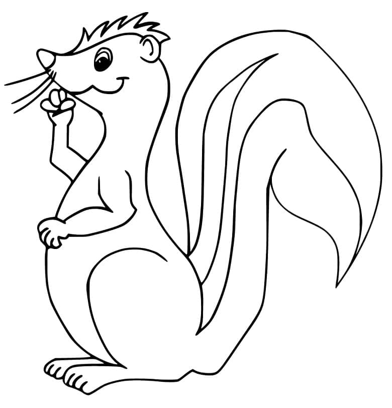 Dibujo gratuito Mofeta #205304 de la coleccion Animales para imprimir