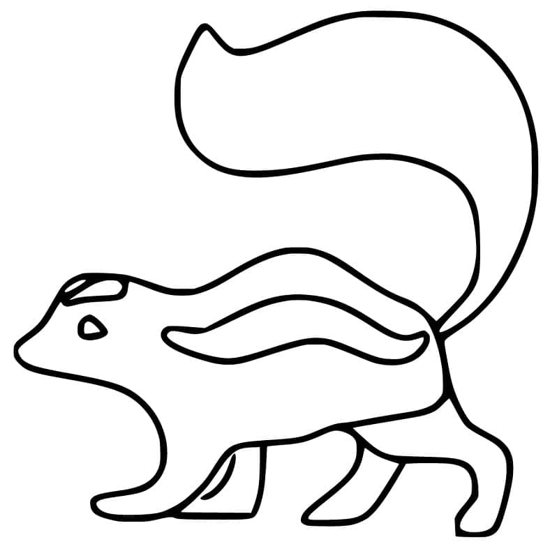 Dibujo gratuito Mofeta #205307 de la coleccion Animales para imprimir