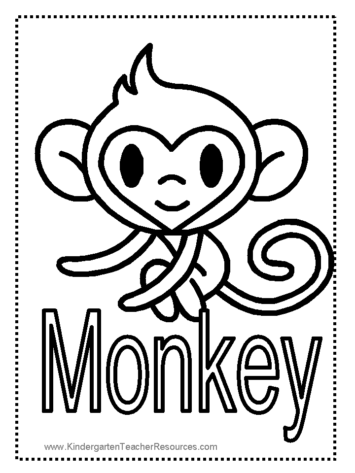 Dibujo para colorear: Mono (Animales) #14174 - Dibujos para Colorear e Imprimir Gratis