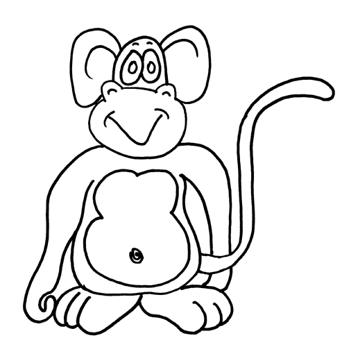 Dibujo para colorear: Mono (Animales) #14305 - Dibujos para Colorear e Imprimir Gratis