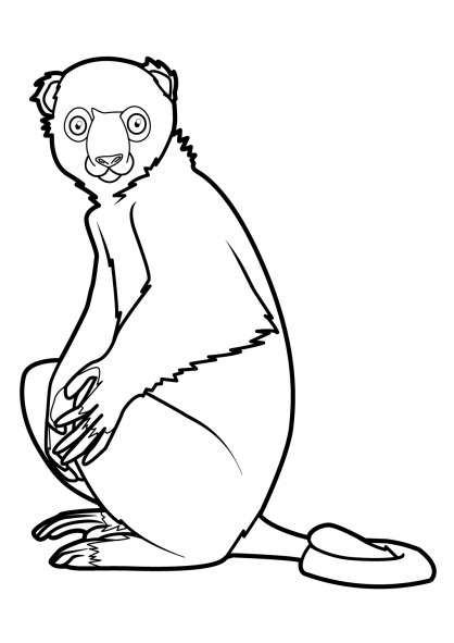 Dibujo para colorear: Mono (Animales) #14321 - Dibujos para Colorear e Imprimir Gratis