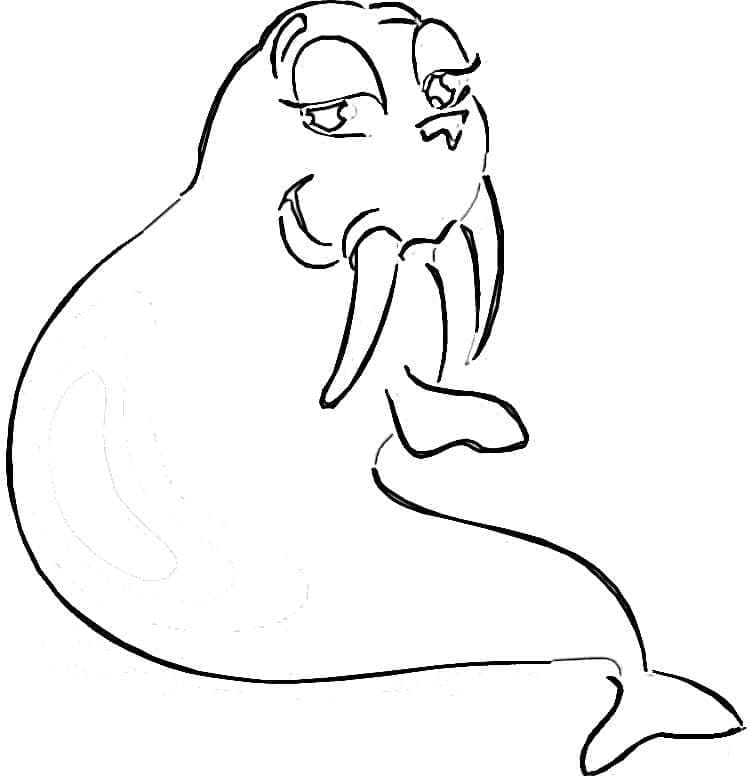 Dibujo gratuito Morsa #208659 de la coleccion Animales para imprimir