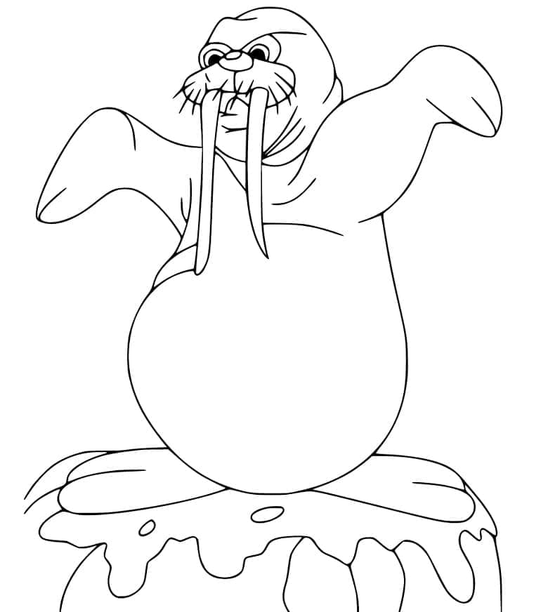Dibujo gratuito Morsa #208672 de la coleccion Animales para imprimir