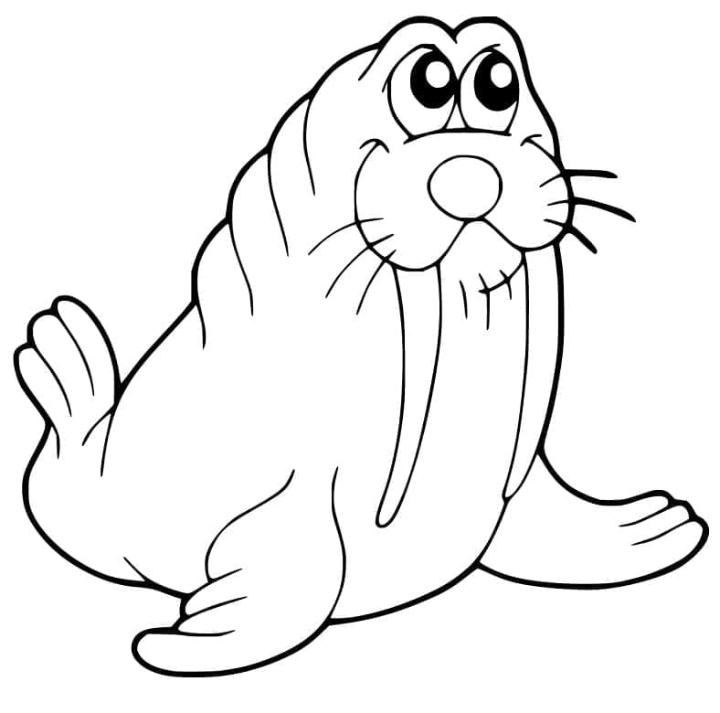 Dibujo gratuito Morsa #208693 de la coleccion Animales para imprimir