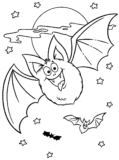 Dibujo para colorear: Muerciélago (Animales) #1993 - Dibujos para Colorear e Imprimir Gratis