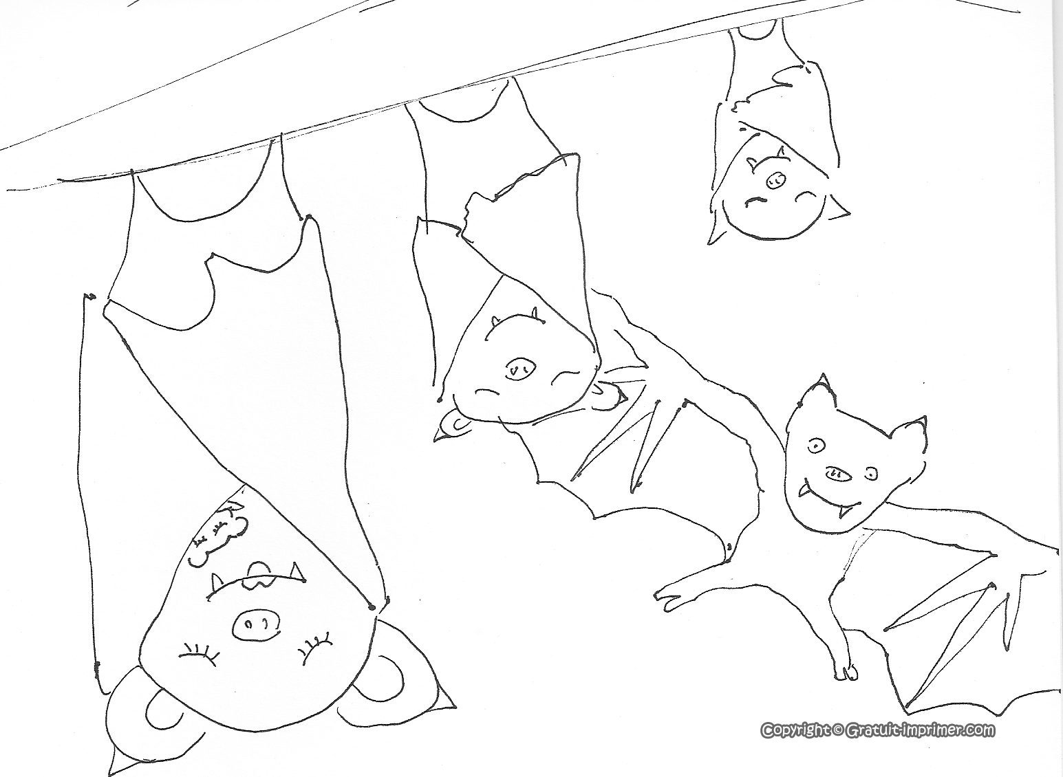 Dibujo para colorear: Muerciélago (Animales) #2095 - Dibujos para Colorear e Imprimir Gratis