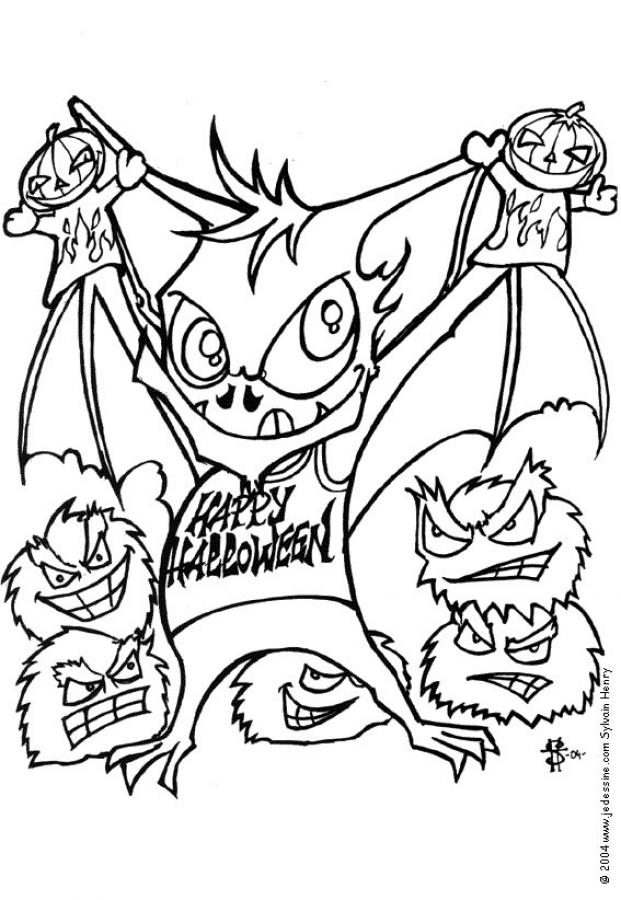 Dibujo para colorear: Muerciélago (Animales) #2116 - Dibujos para Colorear e Imprimir Gratis