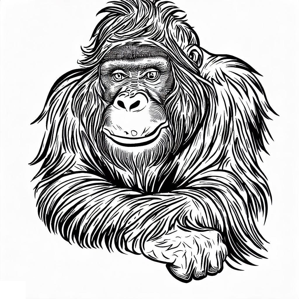 Dibujo gratuito Orangután #191561 de la coleccion Animales para imprimir