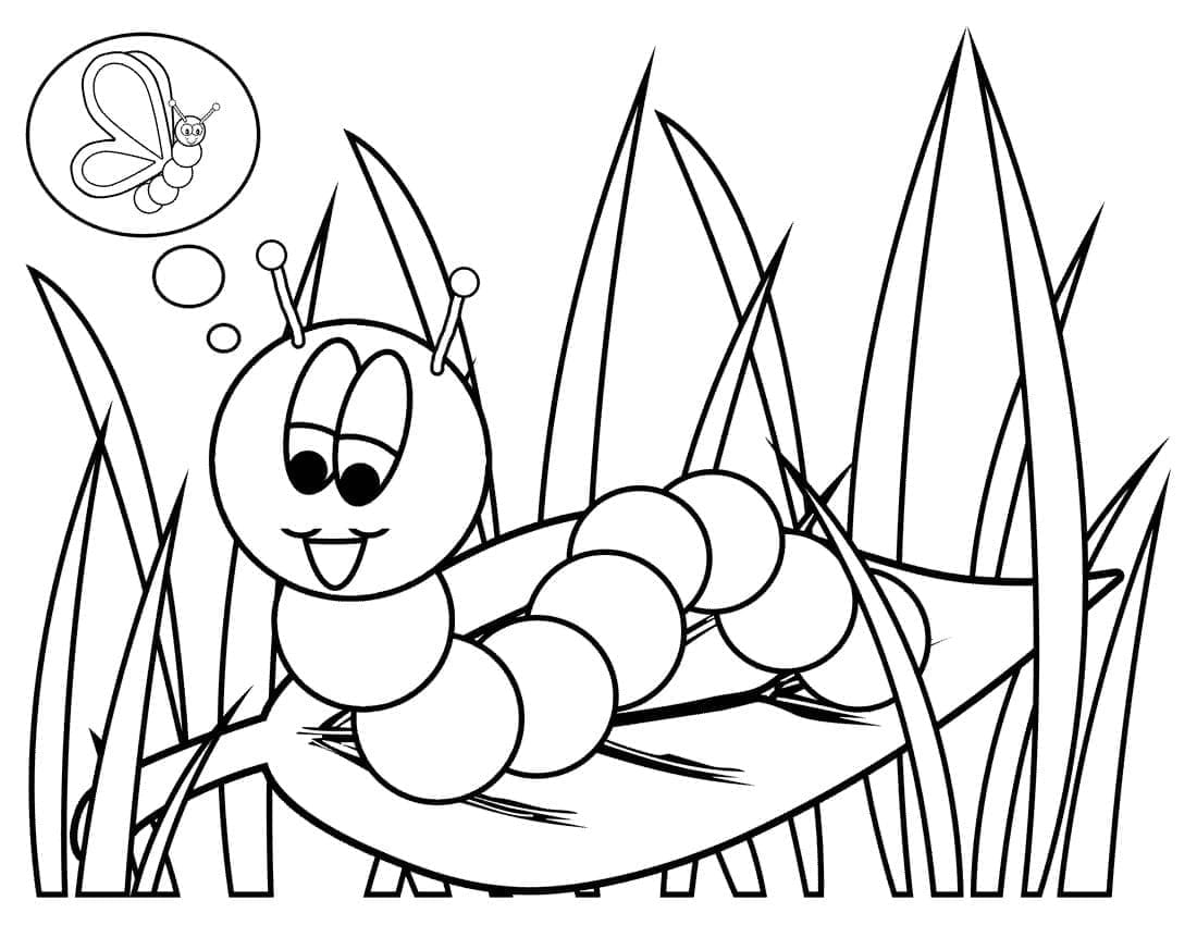 Dibujo gratuito Oruga #210374 de la coleccion Animales para imprimir