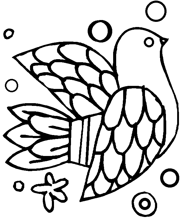 Dibujo para colorear: Paloma (Animales) #4040 - Dibujos para Colorear e Imprimir Gratis