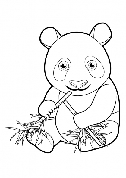 Dibujo para colorear: Panda (Animales) #12442 - Dibujos para Colorear e Imprimir Gratis