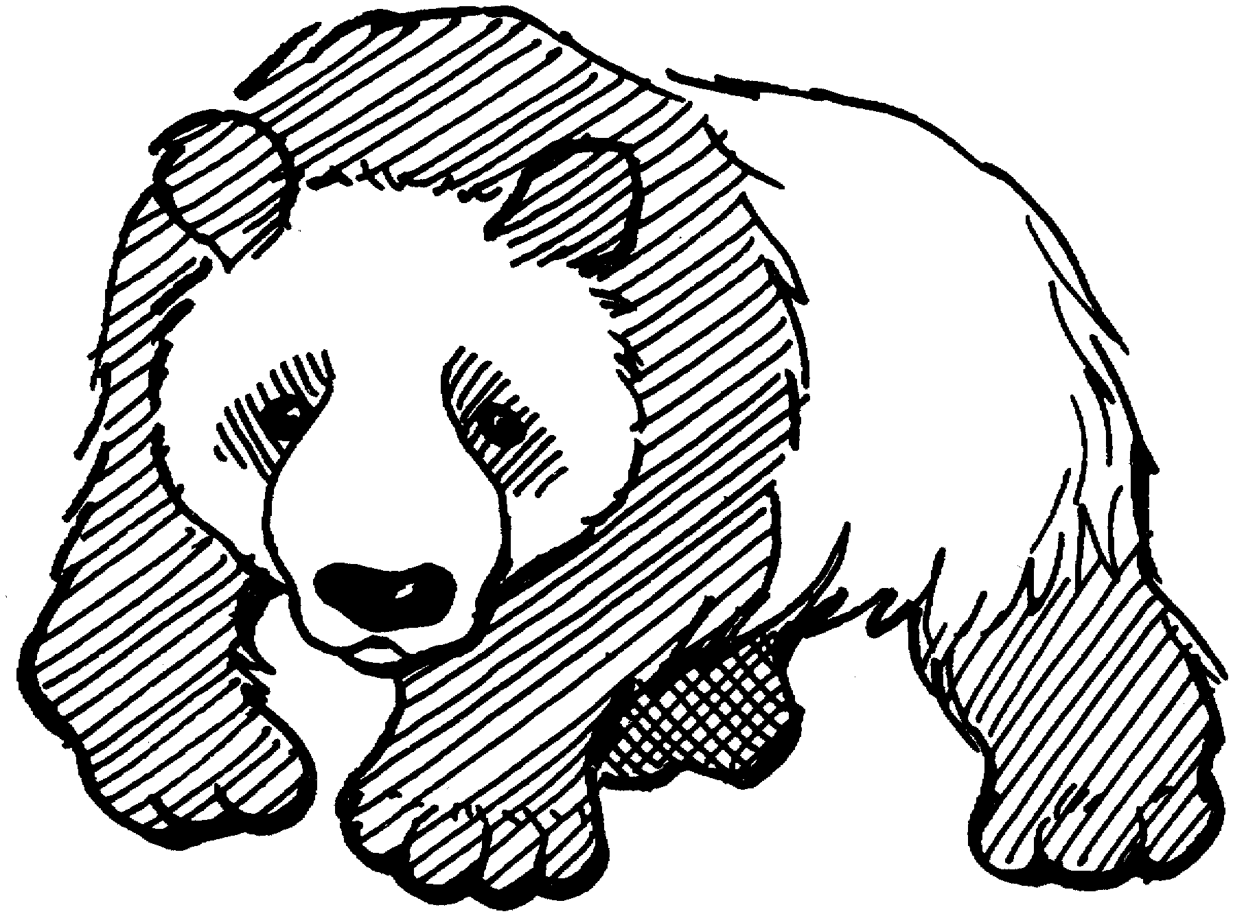 Dibujo para colorear: Panda (Animales) #12462 - Dibujos para Colorear e Imprimir Gratis