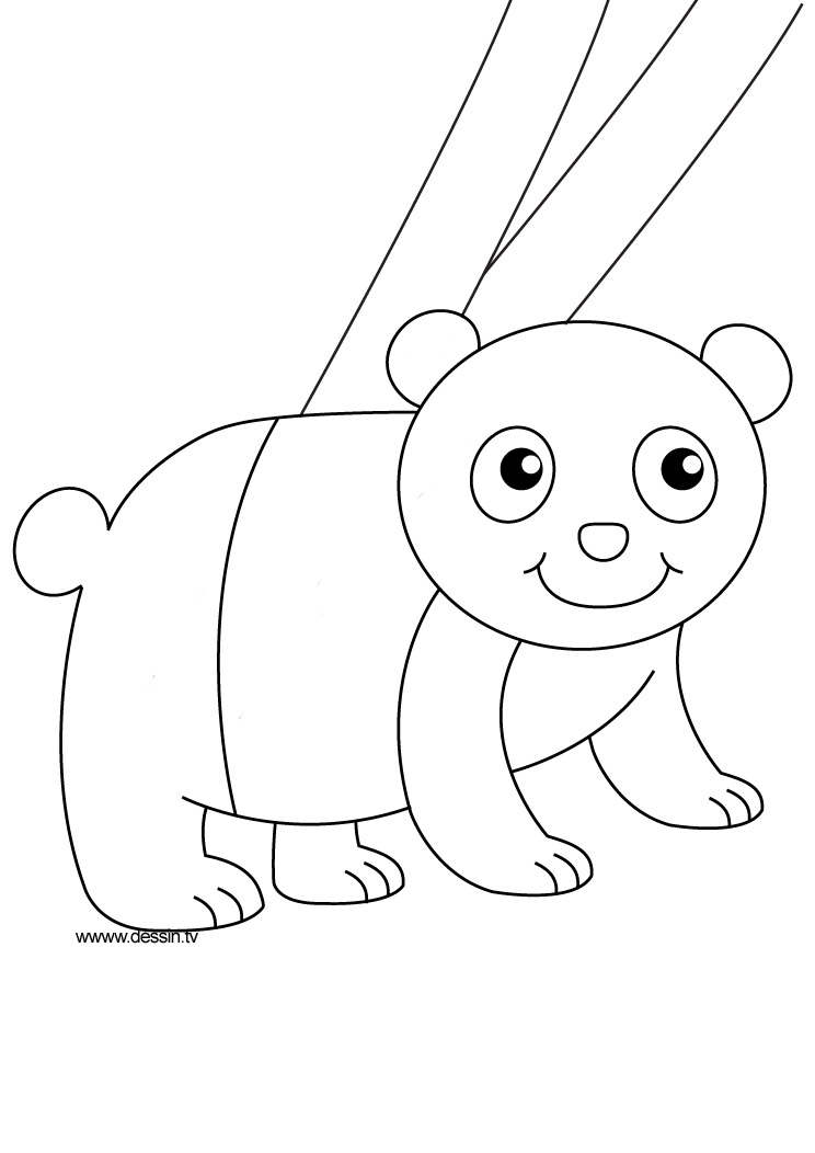 Dibujo para colorear: Panda (Animales) #12487 - Dibujos para Colorear e Imprimir Gratis