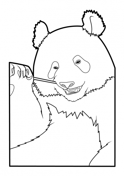 Dibujo para colorear: Panda (Animales) #12579 - Dibujos para Colorear e Imprimir Gratis