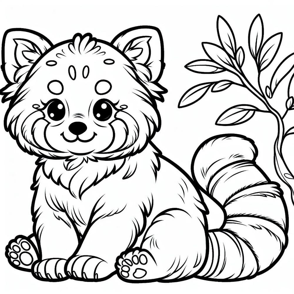Dibujo gratuito Panda Rojo #212036 de la coleccion Animales para imprimir