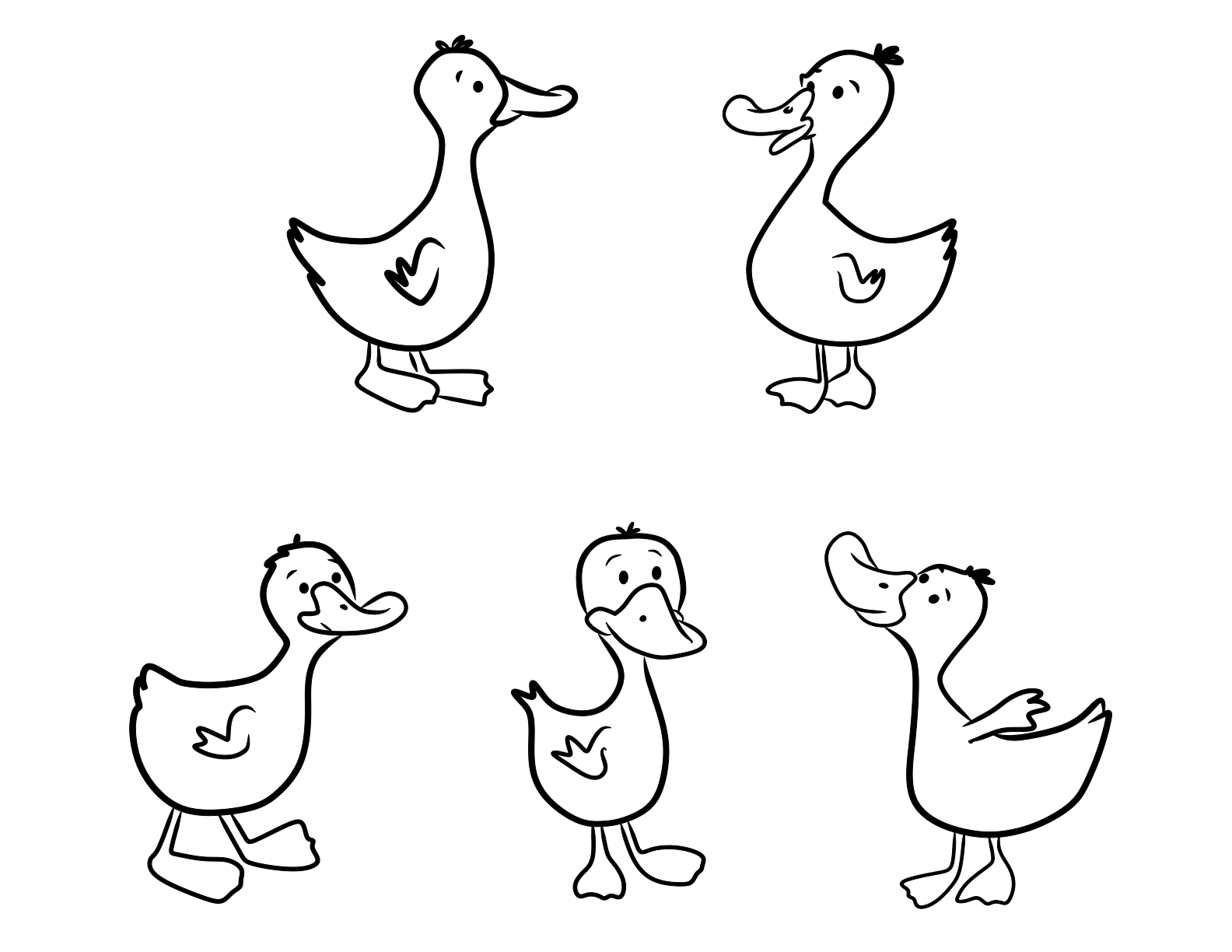 Dibujo para colorear: Pato (Animales) #1446 - Dibujos para Colorear e Imprimir Gratis