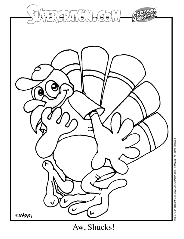 Dibujo para colorear: Pavo (Animales) #5346 - Dibujos para Colorear e Imprimir Gratis