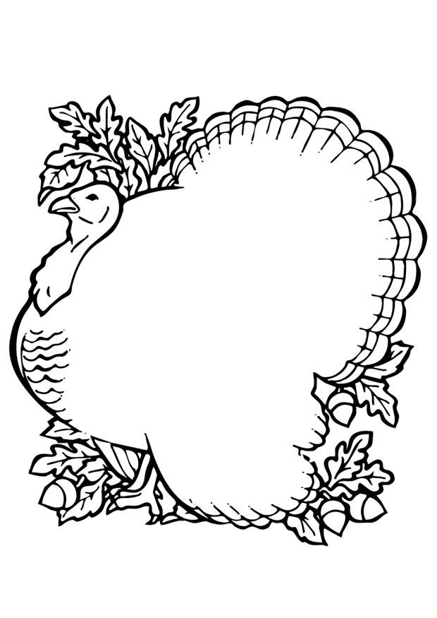 Dibujo para colorear: Pavo (Animales) #5359 - Dibujos para Colorear e Imprimir Gratis