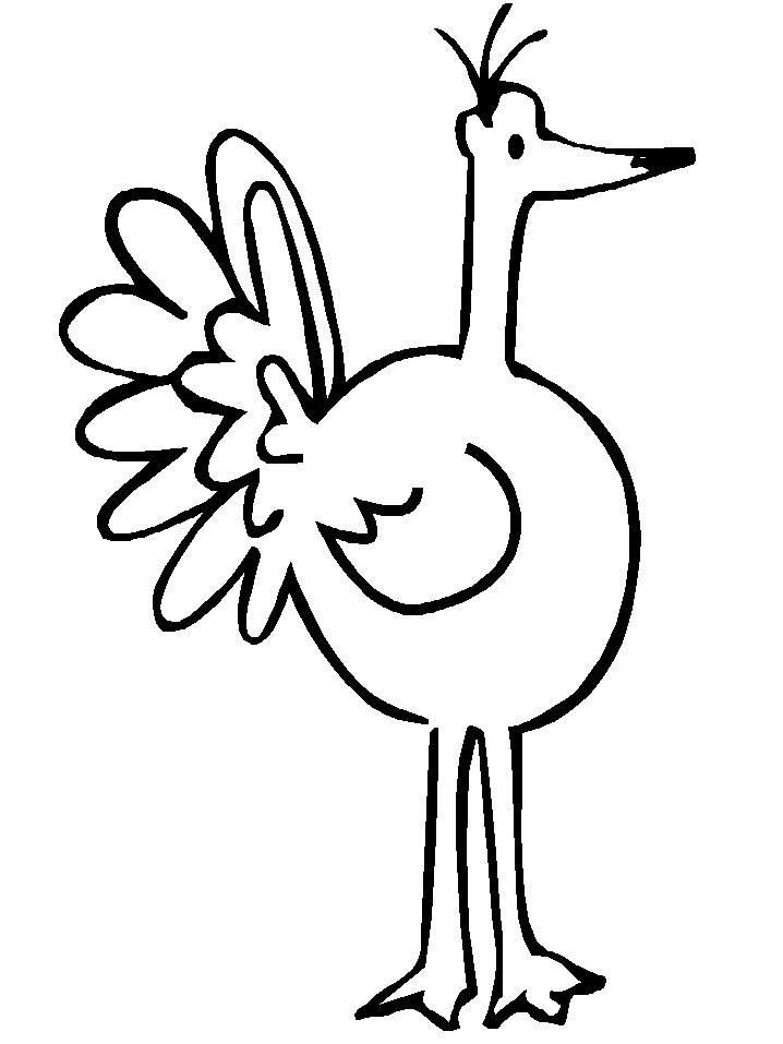 Dibujo para colorear: Pavo (Animales) #5372 - Dibujos para Colorear e Imprimir Gratis