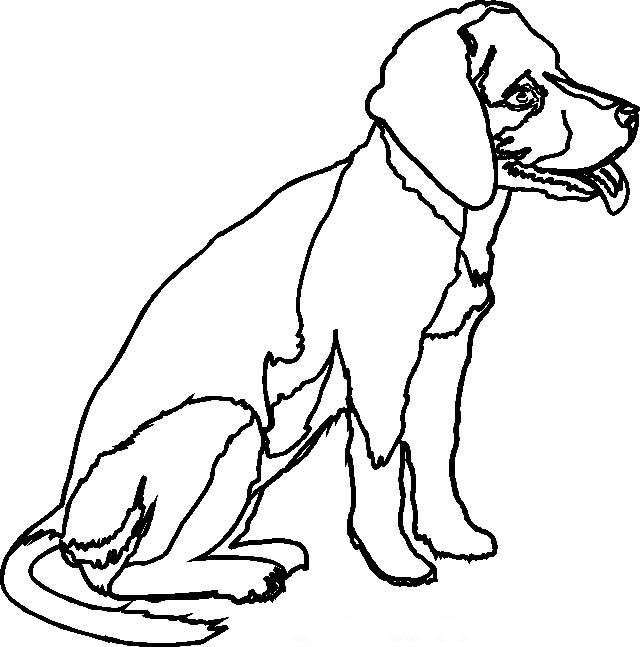 Dibujo para colorear: Perro (Animales) #59 - Dibujos para Colorear e Imprimir Gratis