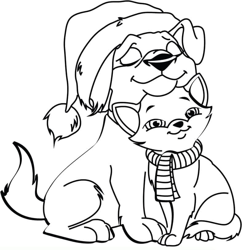 Dibujo gratuito Perro y Gato #211016 de la coleccion Animales para imprimir