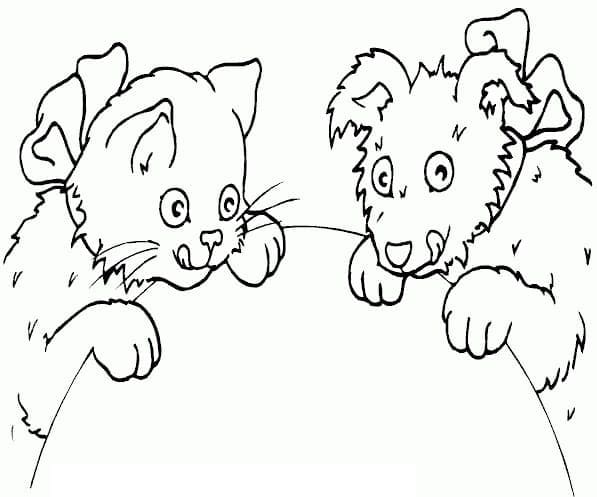 Dibujo gratuito Perro y Gato #211026 de la coleccion Animales para imprimir
