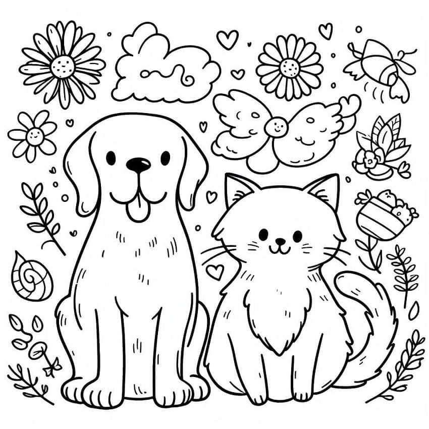 Dibujo gratuito Perro y Gato #211054 de la coleccion Animales para imprimir Dibujo gratuito Perro y Gato #211054 de la coleccion Animales para imprimir