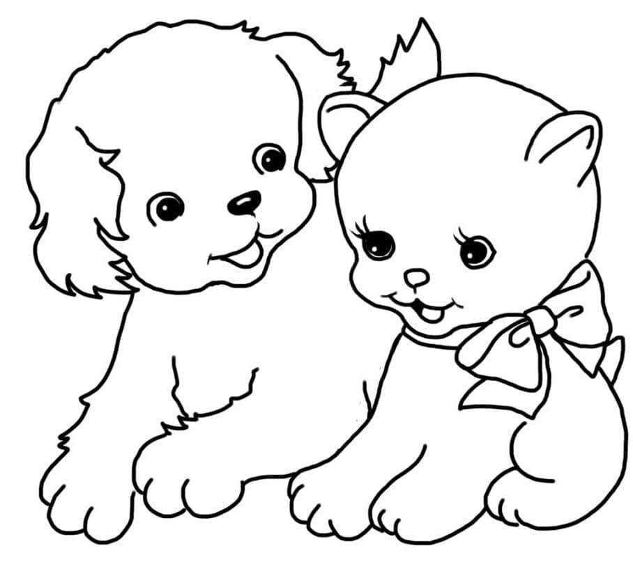 Dibujo gratuito Perro y Gato #211075 de la coleccion Animales para imprimir