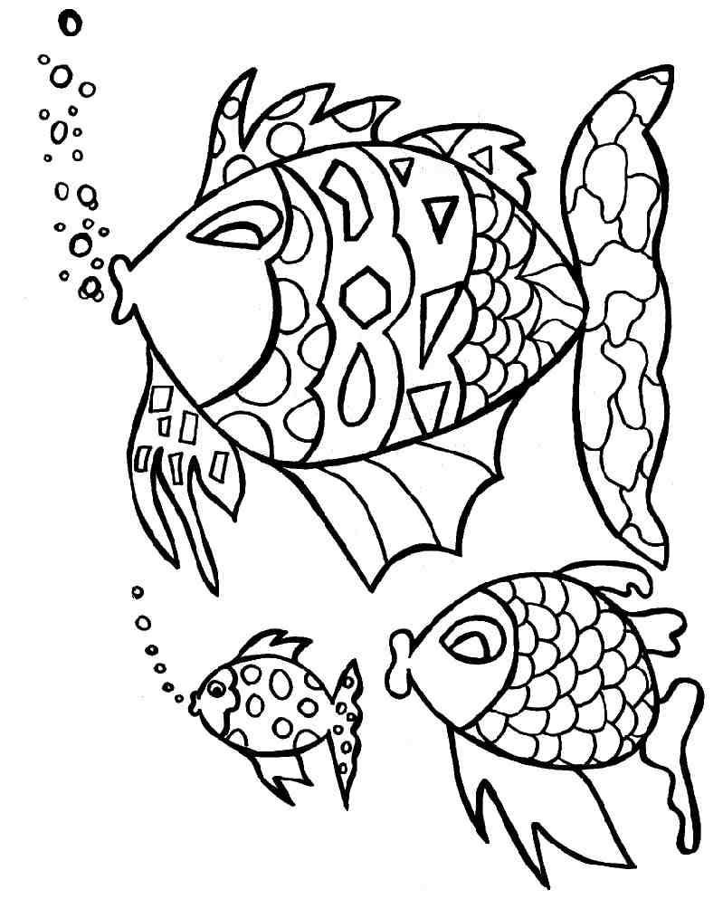 Dibujo para colorear: Pescado (Animales) #17077 - Dibujos para Colorear e Imprimir Gratis