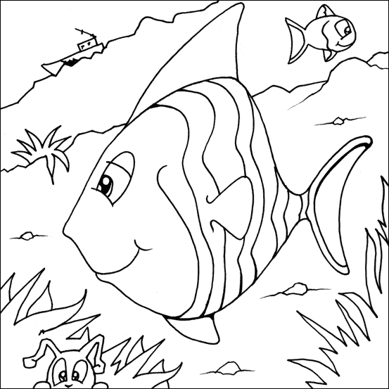 Dibujo para colorear: Pescado (Animales) #17099 - Dibujos para Colorear e Imprimir Gratis