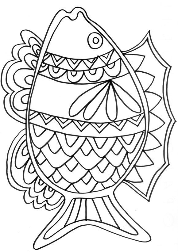 Dibujo para colorear: Pescado (Animales) #17144 - Dibujos para Colorear e Imprimir Gratis
