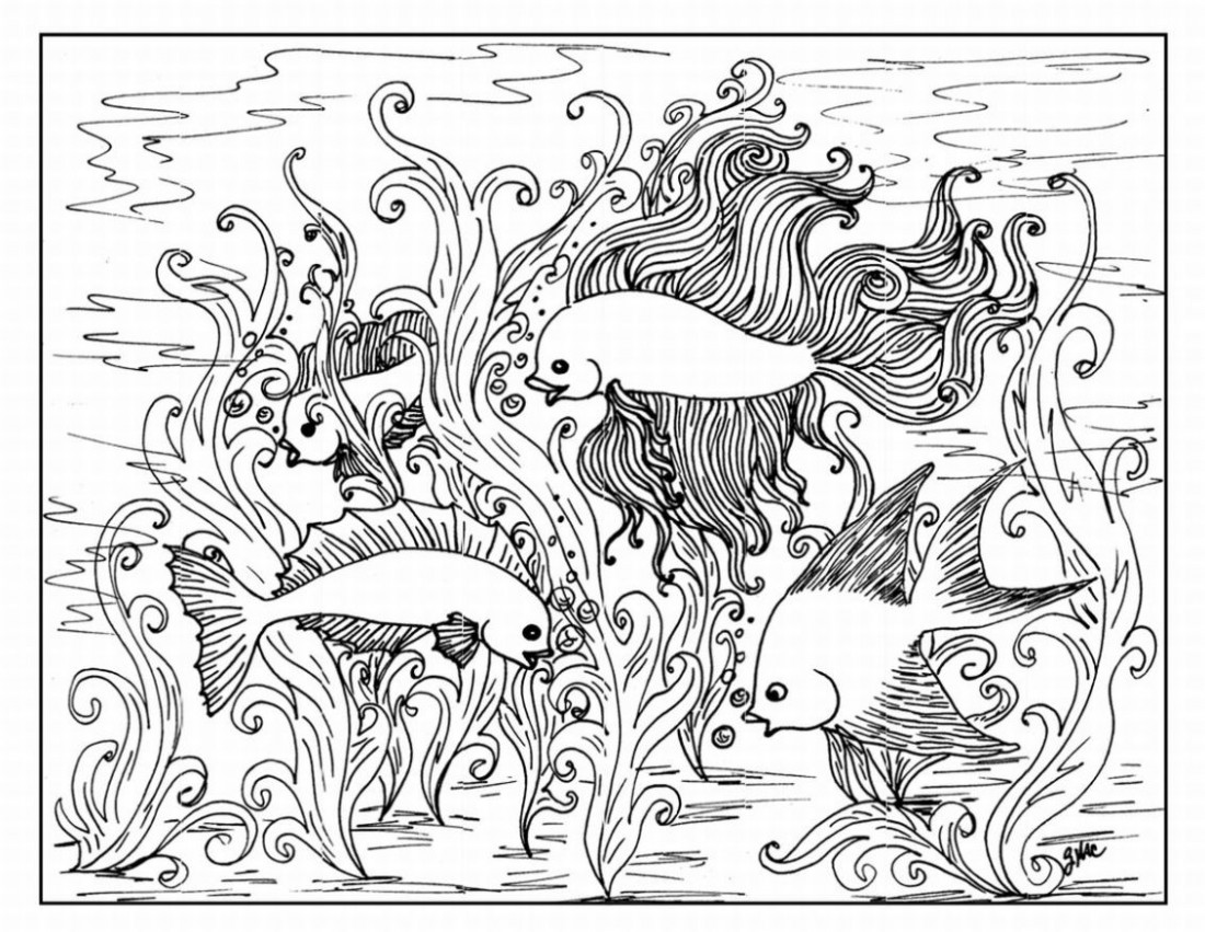 Dibujo para colorear: Pescado (Animales) #17210 - Dibujos para Colorear e Imprimir Gratis