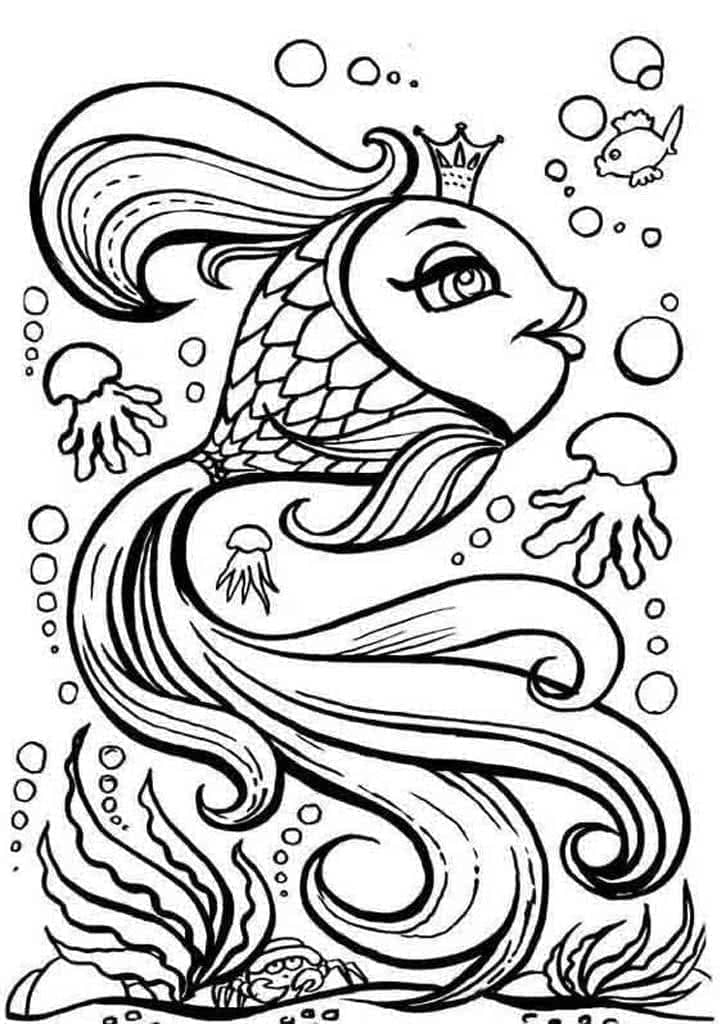Dibujo gratuito Pez Dorado #208323 de la coleccion Animales para imprimir