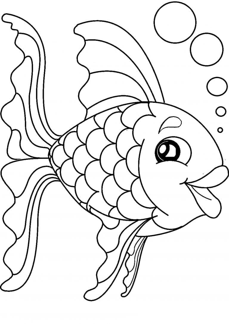 Dibujo gratuito Pez Dorado #208331 de la coleccion Animales para imprimir